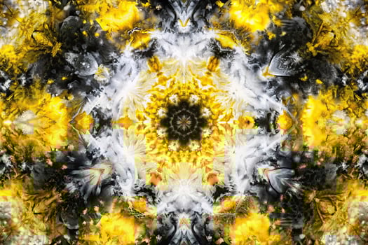 Abstract black white yellow shapes texture photo