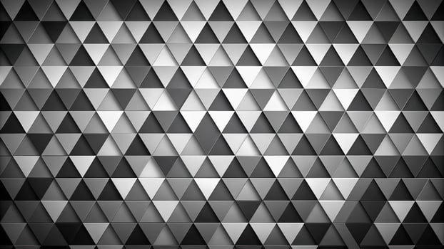 Abstract black white triangle pattern wide angle photo