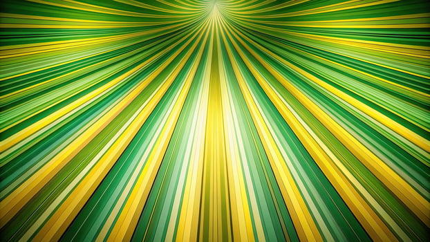 abstract background with green and yellow stripes from Worm's Eye View perspective photo