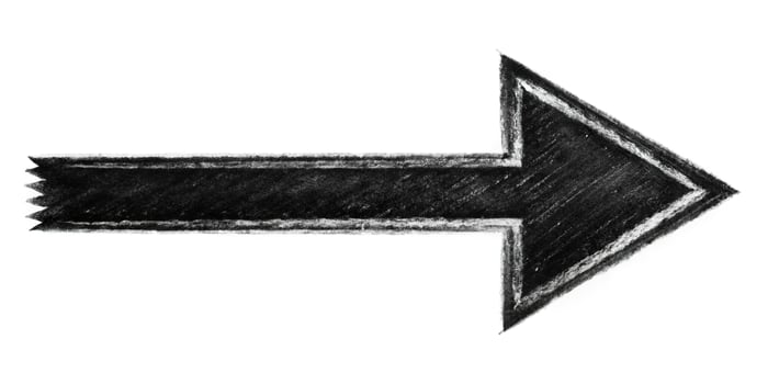 Abstract background with tilted angle arrows in black and white on white background photo