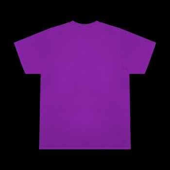 Blank t-shirt purple template front and back view. Short Sleeve mock-up photo