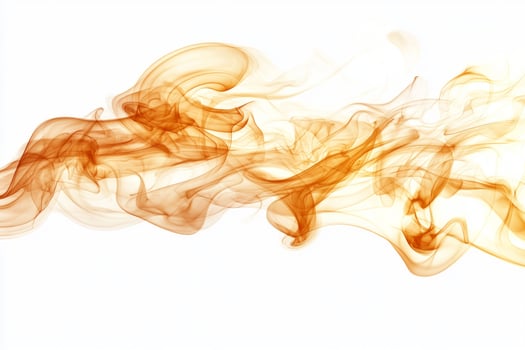 Thick yellow smoke rises dramatically, blending soft edges and varying opacities against a bright white background, provoking awe with its hyper-realistic allure and intricate movement. photo