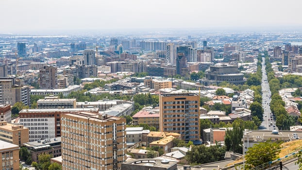 panoramic view of houses, Yerevan Kentron district photo