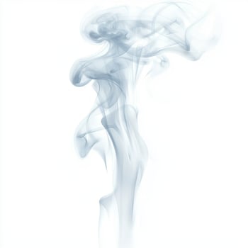 Soft blue wisps of smoke rise gently, transitioning into transparency. The delicate tendrils create a serene and dreamlike quality, perfect for artistic inspiration. photo