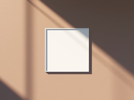 Empty framed canvas for mockups and art illustrations photo