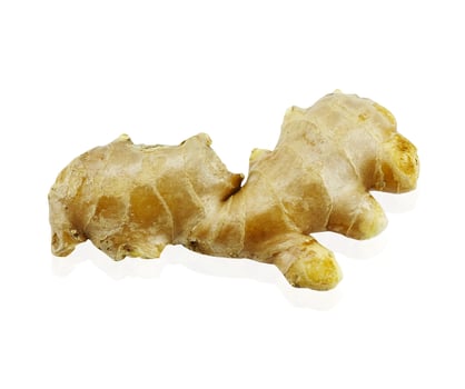 fresh ginger isolated on white background. photo