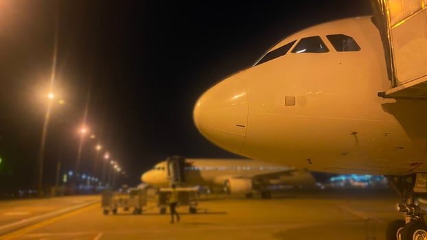 Airplane at Night photo