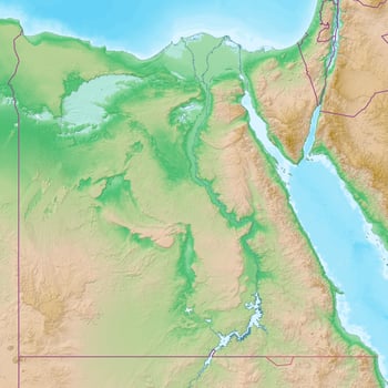 Blank physical topographic map of Egypt photo
