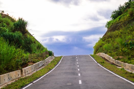 Mountain road at Khagrachari in Chattogram province, Bangladesh. photo