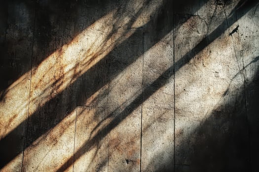 Sunbeams Casting Shadows on Rough Wooden Floorboards photo