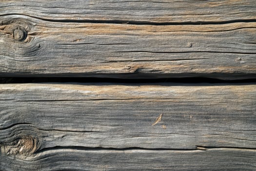 Weathered Wooden Planks with Knots and Grain photo