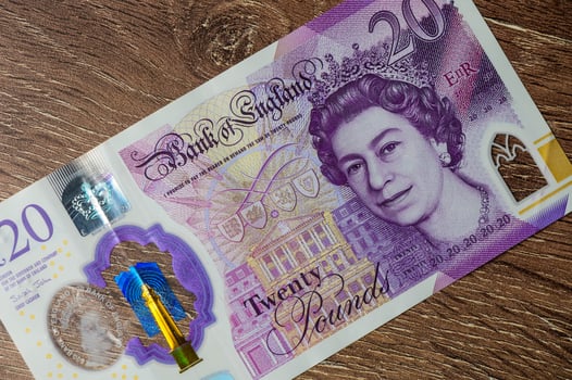 Pile of money british pounds sterling photo