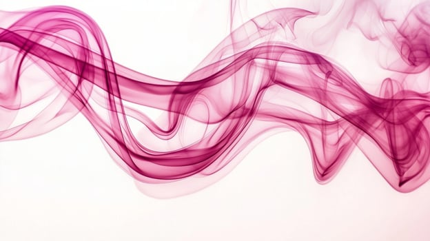 Delicate pink smoke curls and twirls effortlessly upward, its rich hues blending harmoniously against the clean white backdrop, evoking a sense of tranquility and elegance. photo