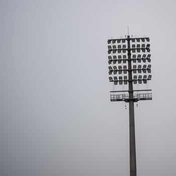 Cricket stadium flood lights poles at Delhi, India, Cricket Stadium Lights photo
