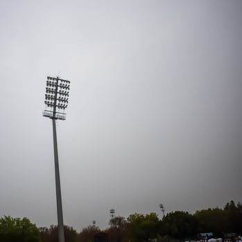 Cricket stadium flood lights poles at Delhi, India, Cricket Stadium Lights photo