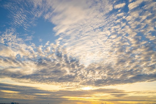 Background cloud summer. Cloud summer. Sky cloud cinematic. Natural sky beautiful and cinematic sunset texture background photo