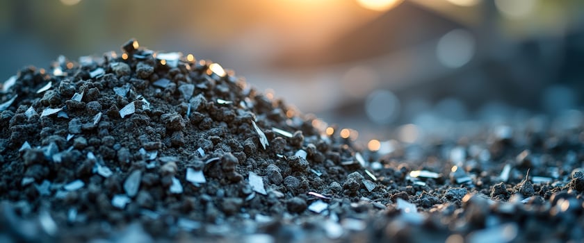 Close up of a pile of crushed glass photo