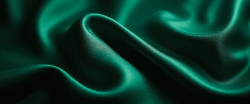 Abstract Green Silk Fabric photo