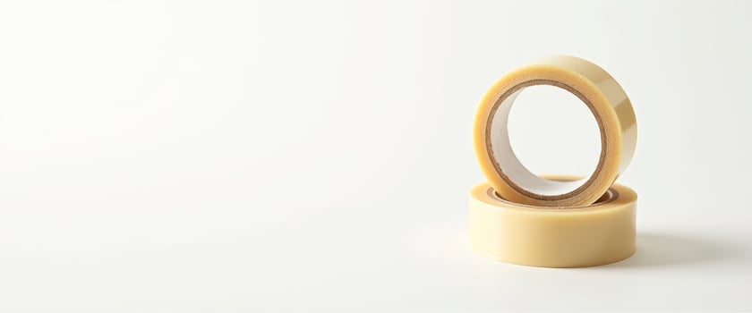 Adhesive Tape Rolls Isolated on White Background photo