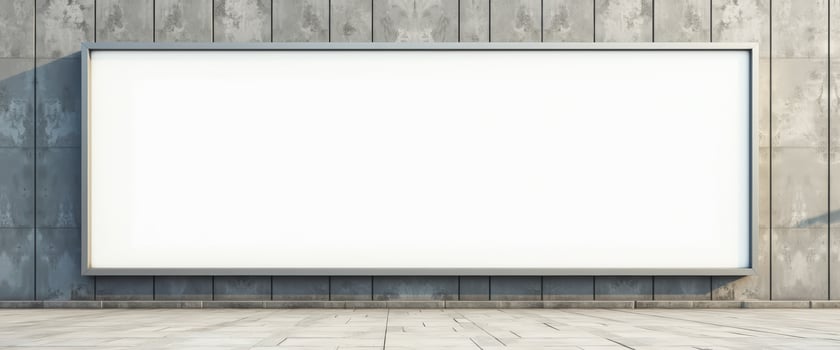 Blank Billboard on Modern Building Facade photo