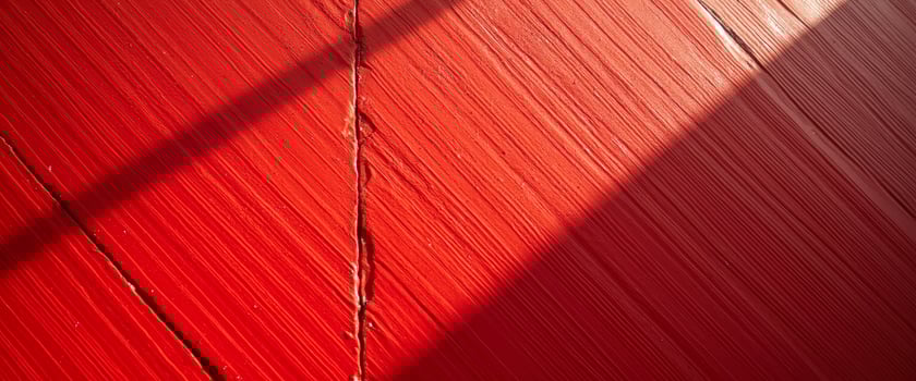 Red Wooden Texture with Crack and Sunbeam photo