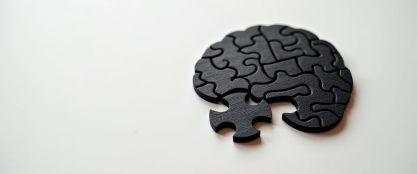 Black Brain Puzzle Piece Missing photo
