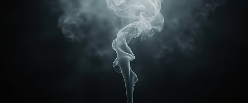 Abstract smoke pattern on black background photo