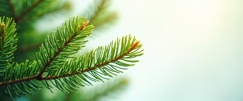 Close-up of a Pine Tree Branch photo