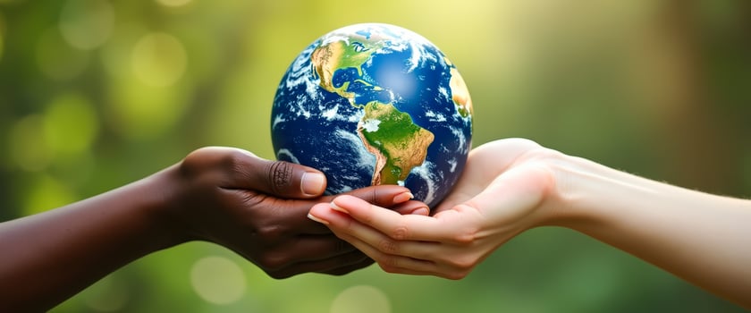 Hands Holding the Earth Together photo