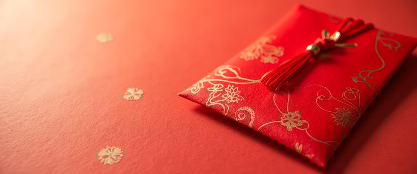 Red Envelope with Gold Detail photo