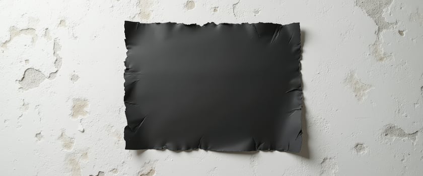 Black Paper on White Wall photo