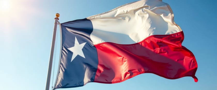 Texas Flag Waving in the Wind photo