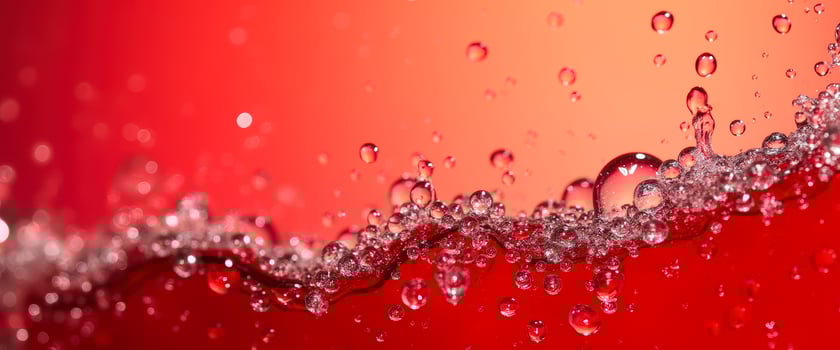 Red Liquid with Bubbles photo