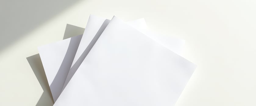 Stack of Blank Paper with Shadow photo