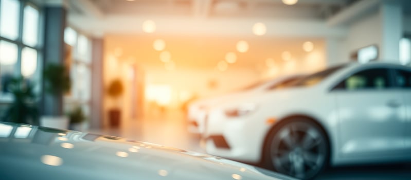 Blurred Car Showroom Background photo