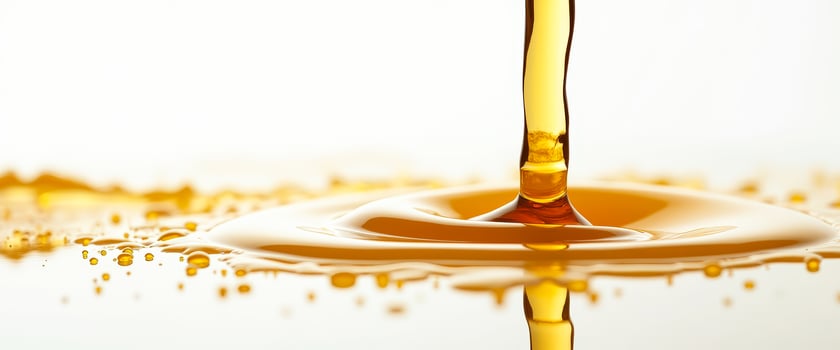 Golden Liquid Pouring and Creating Ripples photo