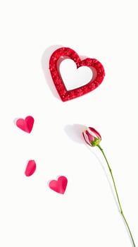 Red Heart Flower Arrangement photo