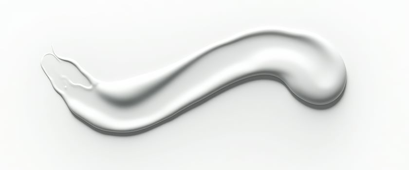 White Cream Swirl on White Background photo