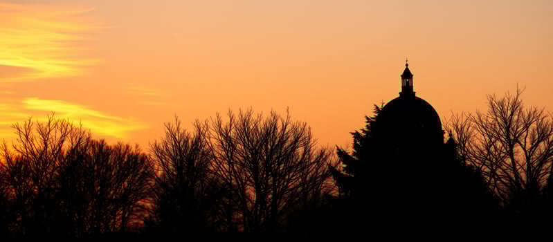 Church Silhouette at Sunset photo