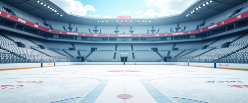 Empty Ice Hockey Arena photo