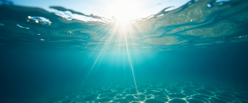 Underwater Sunbeams ocean photo