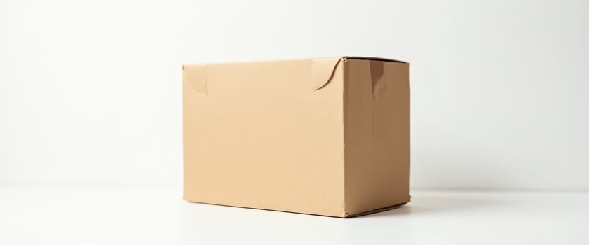 Cardboard Box on White Background photo
