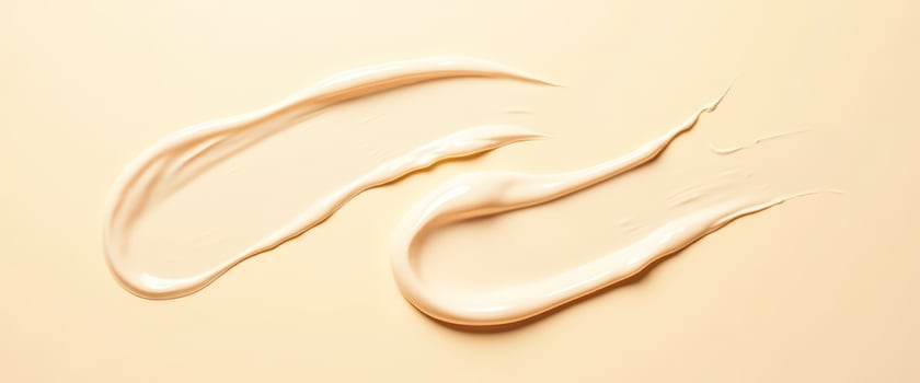 Smooth Creamy Swirls on Beige Background photo