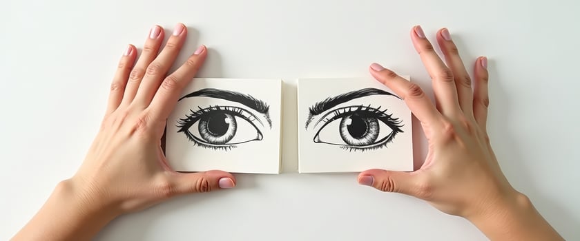 Hands Holding Two Eyes photo