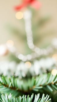 Close Up of Christmas Tree Branch photo
