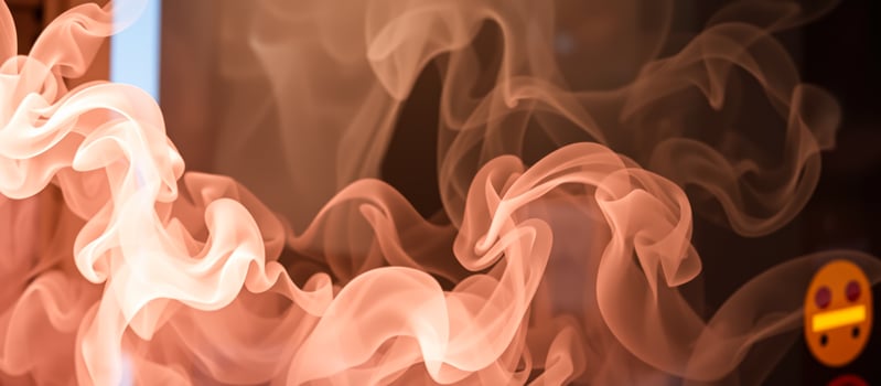 Abstract Orange Smoke Swirls photo