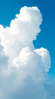 Fluffy White Clouds Against a Blue Sky photo