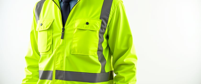 Closeup of a Yellow Safety Jacket photo