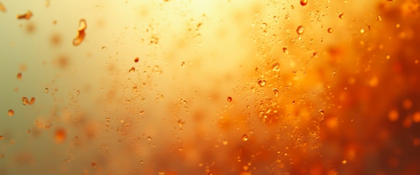 Orange Abstract Background with Blurred Droplets photo