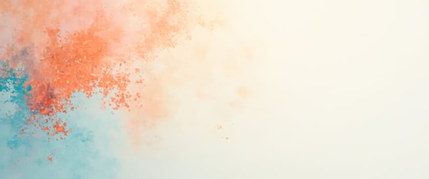 Abstract Watercolor Background with Orange and Blue Hues photo